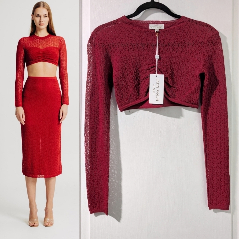 Torn By Ronny Kobo | Beverly Top In Merlot